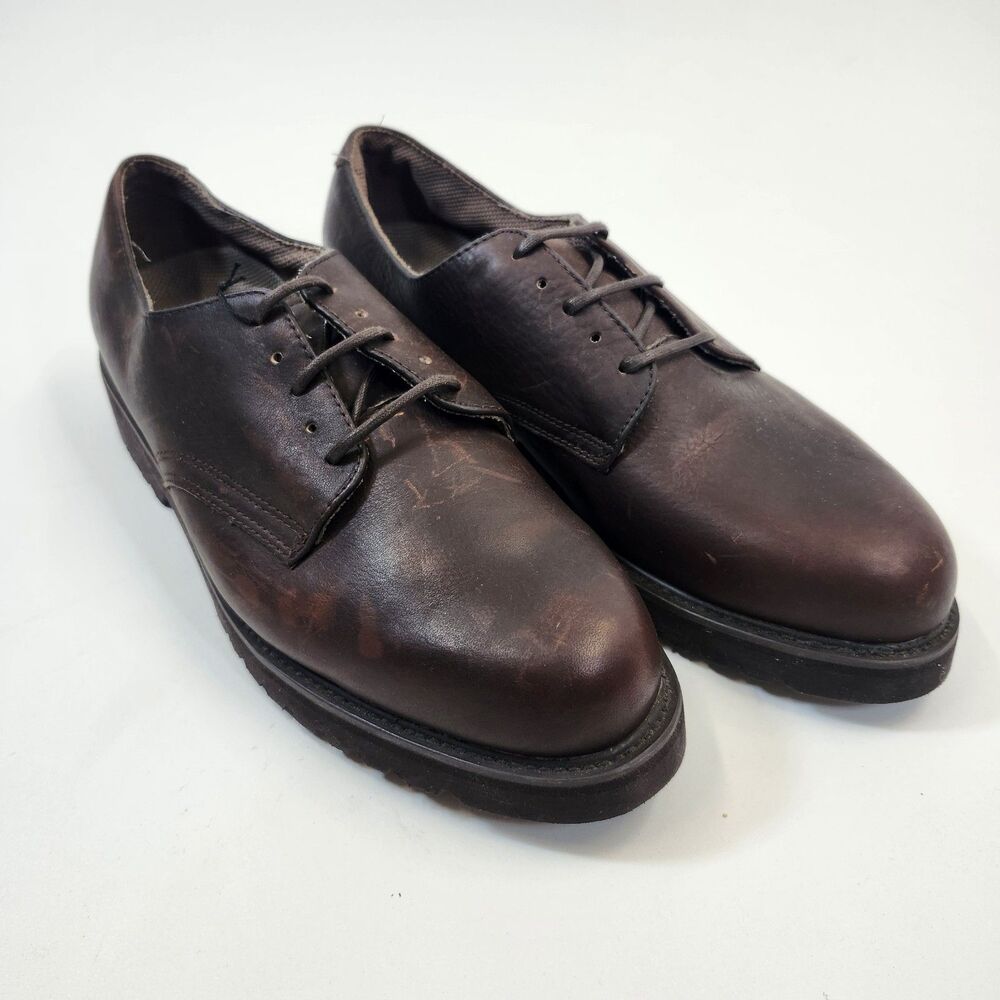 Bass Weejuns Derby Shoes Mens 10M Waterproof Leather Plain Toe Comfort Oxford